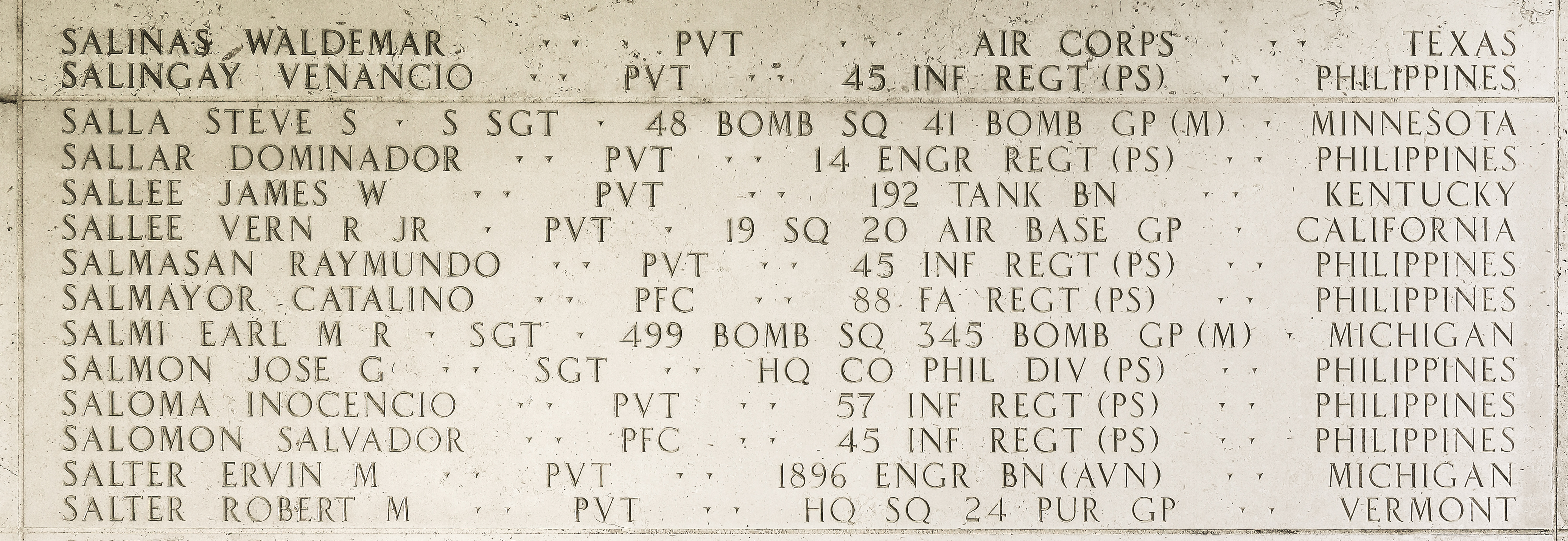 Ervin M. Salter, Private